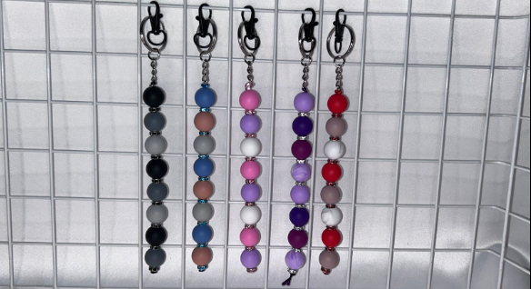 8-Bead Deco Keychain
